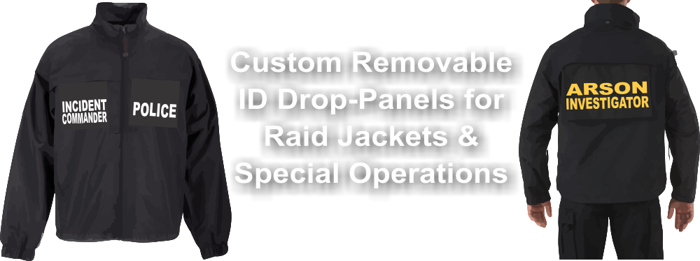 Custom Imprinted Law Enforcement Raid Jacket Full Zip Printed Front and Back Any Department (CRJ-J344)
