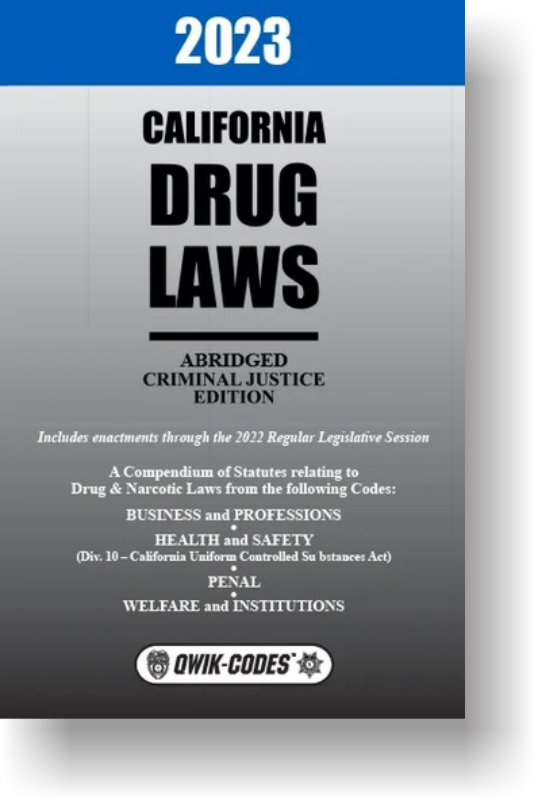 2023 QwikCodes California Drug Laws Closeout 31 Off