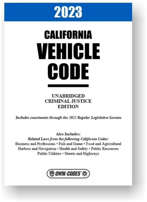 Common California Vehicle Code Violations Chart