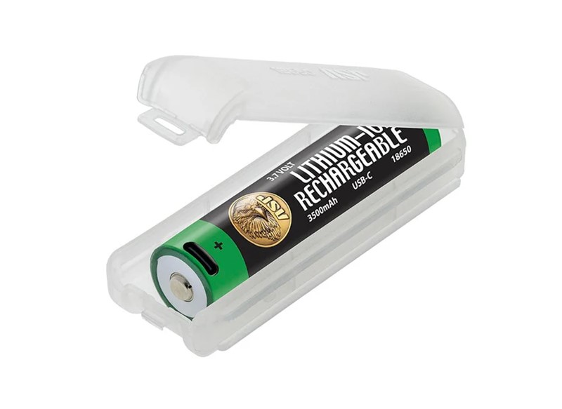 ASP Lithium Ion 18650 USB-C Battery & Link Case - Click for larger image ASP Lithium Ion 18650 USB-C Battery & Link Case