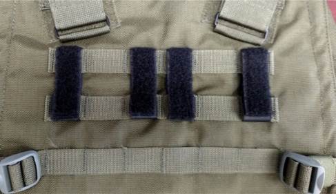 Del Molle Strips for Attaching Tactical ID Patches - for 6-inch high  Patches - 4-Count - Black