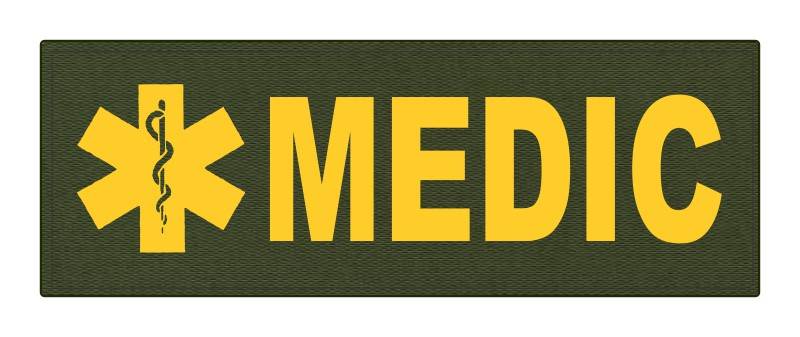 MEDIC IDENTIFIER ID, POLICE PATCH, NAME RANK PATCH, EMBROIDERED PATCH