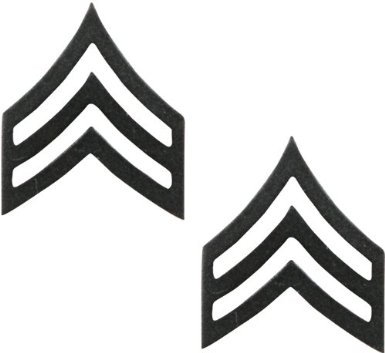 Collar Rank Insignia - Tactical Black - Sergeant - 15% Off