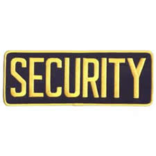 Private Security Back Patches 11 x 4-inches - 20% Off
