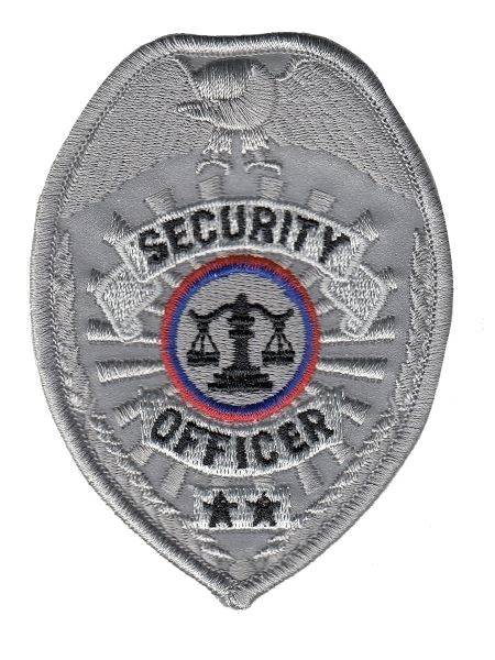 Premier Emblem  Security 4 X 11 Black/Grey Patch Reflective