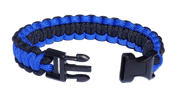Paracord Survival Thin Blue Line Bracelet - Thin Blue Line USA